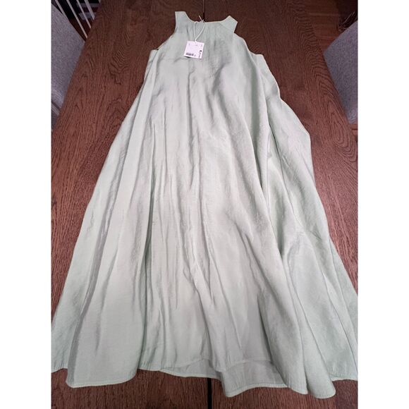 COS RACER-NECK MIDI DRESS BLACK GREEN SIZE 2 - Picture 7 of 10